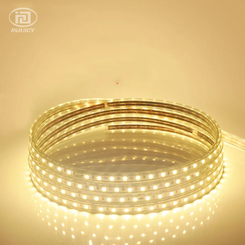 Bright 5050 LED Strip 110V 120V Power Warm White Pure White Waterproof