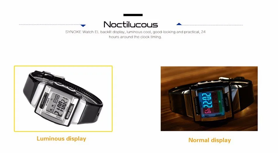 SYNOKE детские электронные наручные часы цифровые Montre Enfant противоударные водонепроницаемые детские часы для мальчиков и девочек Детские ударные часы