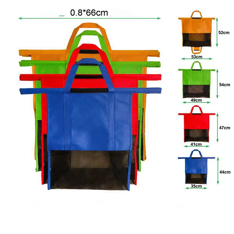 4pcs/set Cart Trolley Supermarket Shopping Bag Grocery Grab Shopping Bags Foldable Tote Eco-friendly Reusable Supermarket Bags 4pcs/set Cart Trolley Supermarket Shopping Bag Grocery Grab Shopping Bags Foldable Tote Eco-friendly Reusable Supermarket Bags