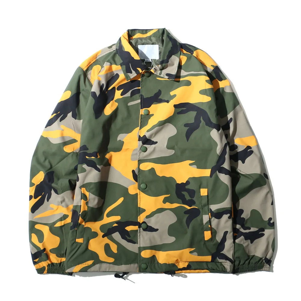 

Hip Hop Camouflage Jacket Men 2018 Fashion Military Style Coat Single Breasted Design Plus Size Camo Outerwear