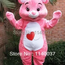 Талисман розовый маскот медведь костюм Взрослый размер милый уход медведь символ «Герой мультфильма» наряд костюм