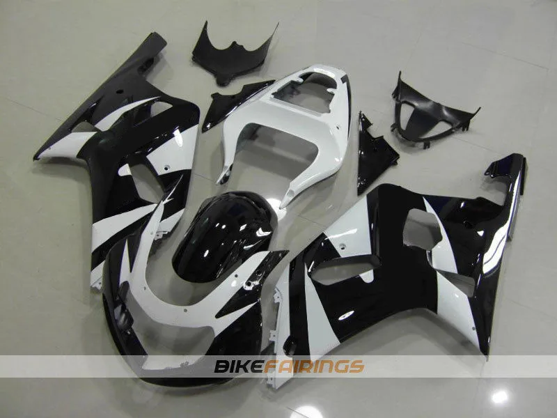 same photo show Новая ABS форма мотоцикла Обтекатели подходят для Suzuki GSX-R600 GSX-R750 K1 2001-2003 01 02 03 обтекатель кузова набор на заказ Белый Черный - Цвет: same photo show