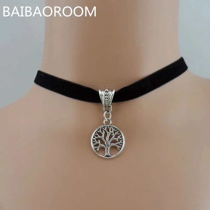 Velvet Choker Black Necklace Ribbon Vintage Gothic Goth Multilayer Collar 90/'s