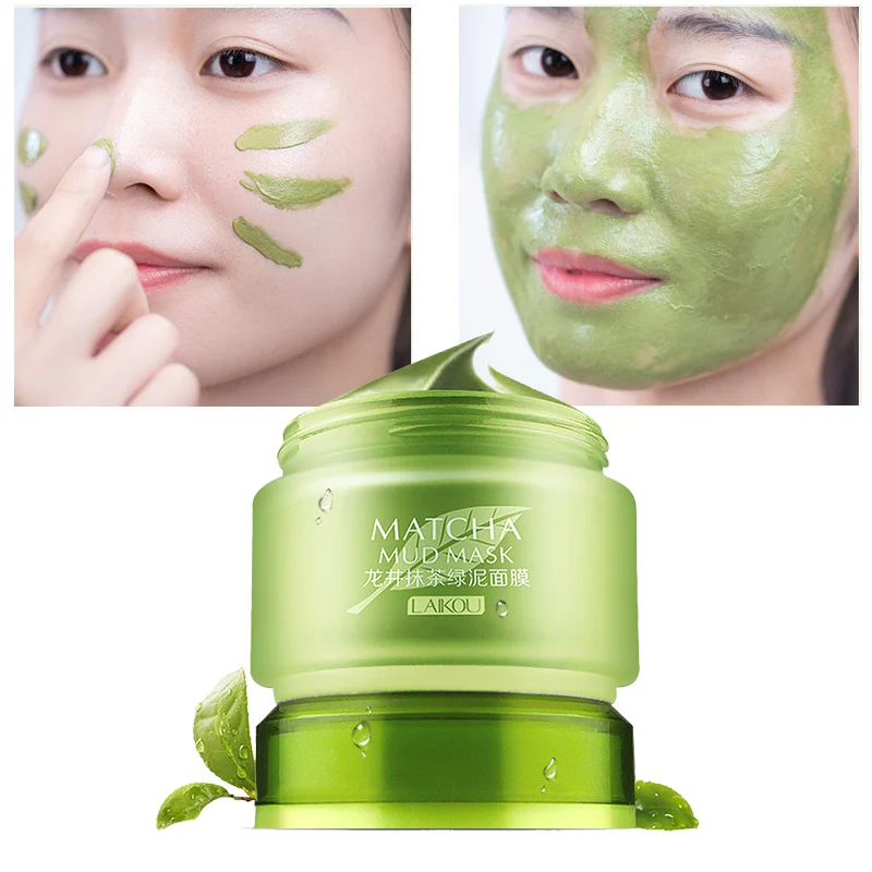 

Cleaning Face Mask Mud Matcha Green Facial Masks Remove Blackhead Skin Care Shrink Pores Whitening Oil Control AcneTreatment LQ