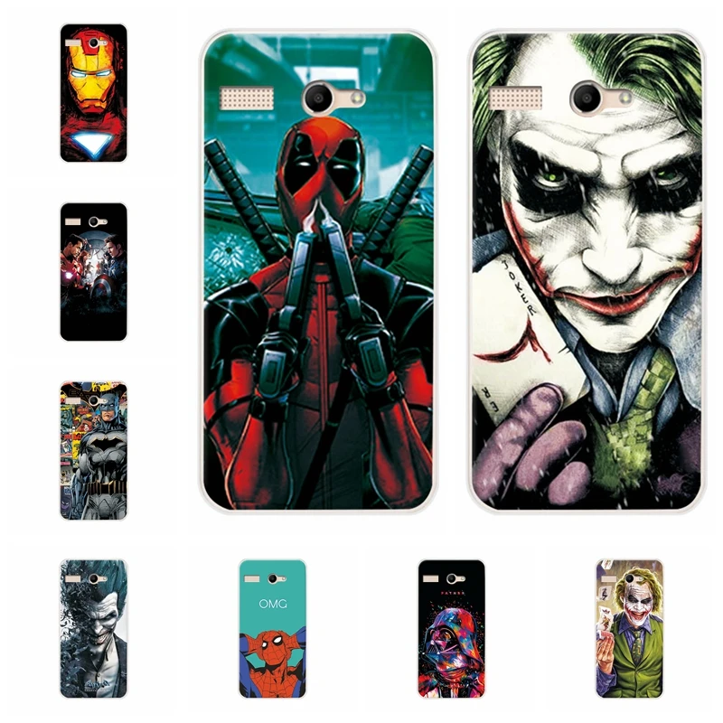 

Charming Marvel Hero Captain America Phone Case For Micromax Bolt Q346 Iron Man Soft TPU For Micromax Canvas Q346 Shell Coque