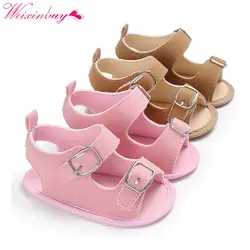 Детская обувь новорожденных для маленьких девочек сандалии Классические парусиновые комфорт хлопка для маленьких мальчиков сандалии