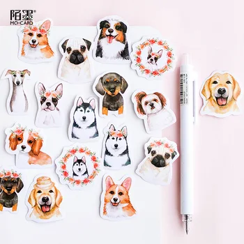 45 Pcs/lot Cute Dog Animal Sticker Decoration DIY Scrapbooking Sticker Stationery Kawaii Diary Label Sticker