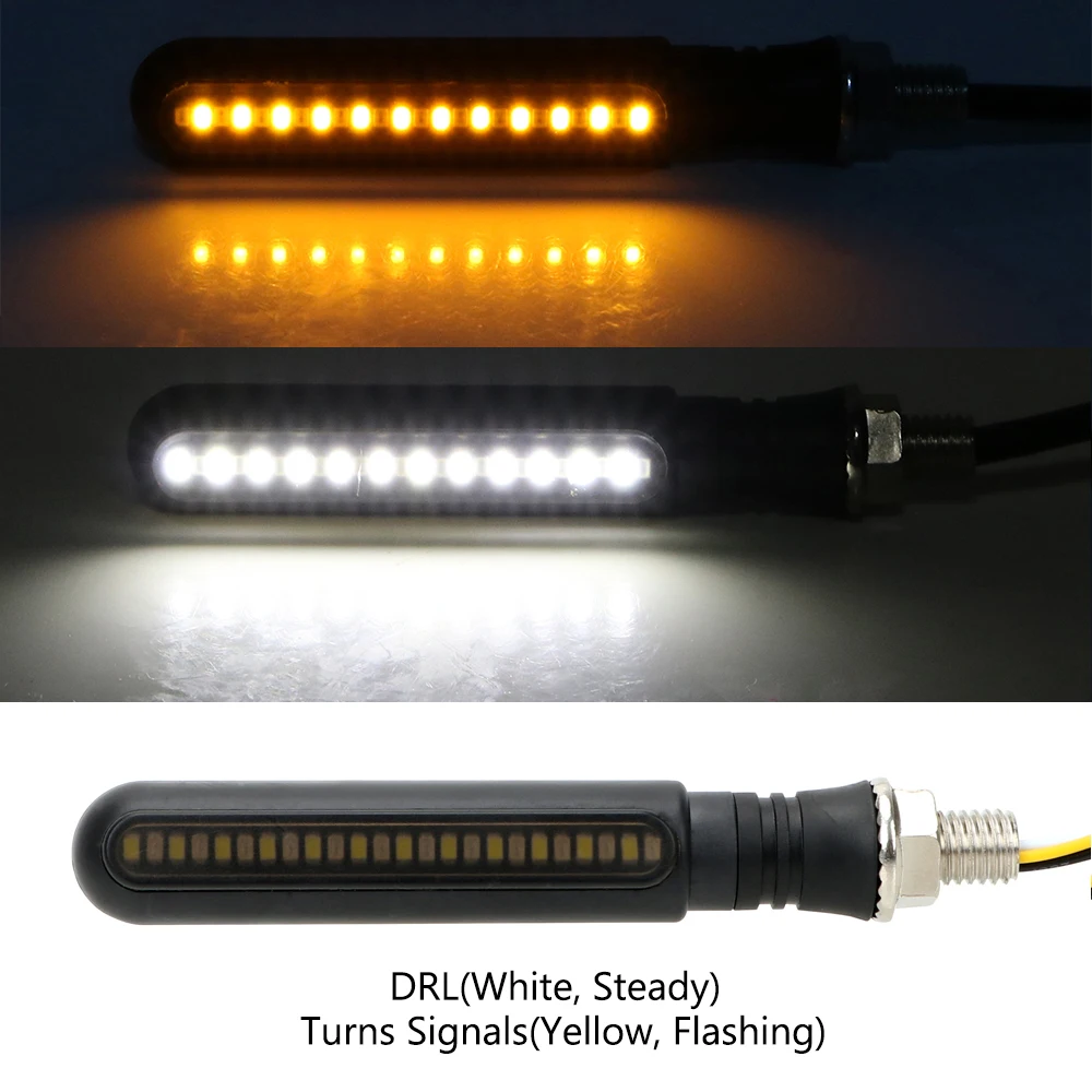 1 шт. мотоцикл сигнальная лампа мотоцикл указатели светодиодный поворота светодиодные дневные ходовые огни мото изменение стоп 12 24
