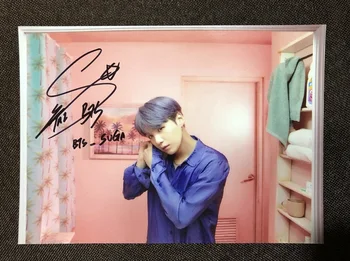 

hand signed Bangtan Boys SUGA autographed photo MAP OF THE SOUL :PERSONA 5*7 042019C