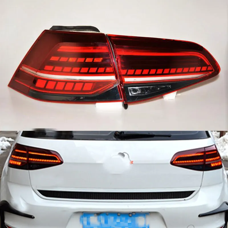 

Car Styling Tail Light Rear Light LED for VW Golf 7 MK7 Golf7 Golf 7.5 MK 7.5 2013-2016 Red Tail Light Automobile Flow 4 PCS
