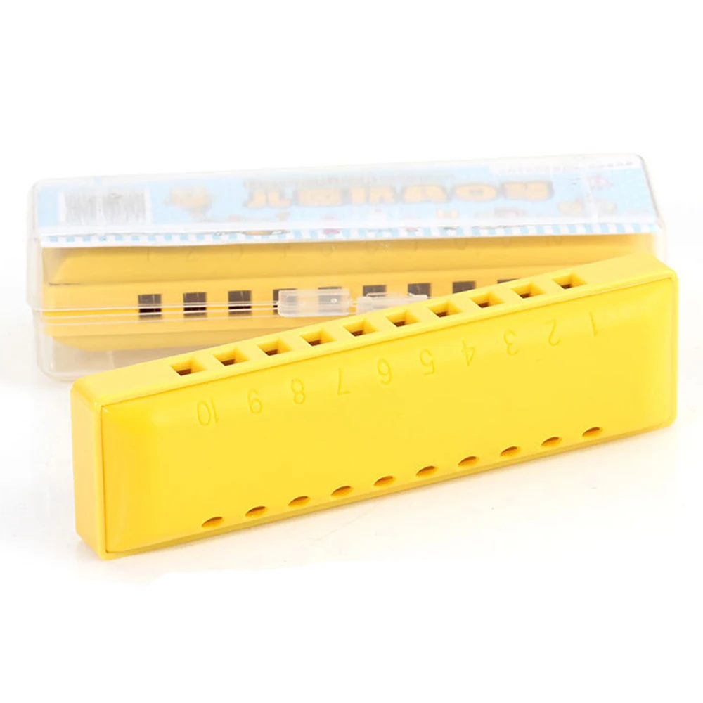 Early Educational Music Toys Dual Color 10 Holes ABS Mouth Organ Puzzle