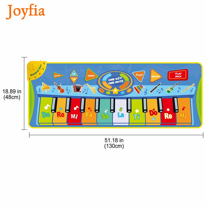 Большой размер Многофункциональный Детский музыкальный коврик пианино клавиатура Сенсорный Тип Электронный музыкальный инструмент коврик для игрушек>