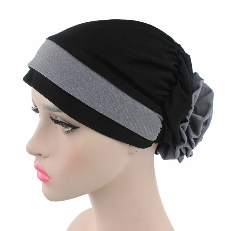 10pcs Striped Floral Muslim Hats Turban Turbante India Skullies Beanies
