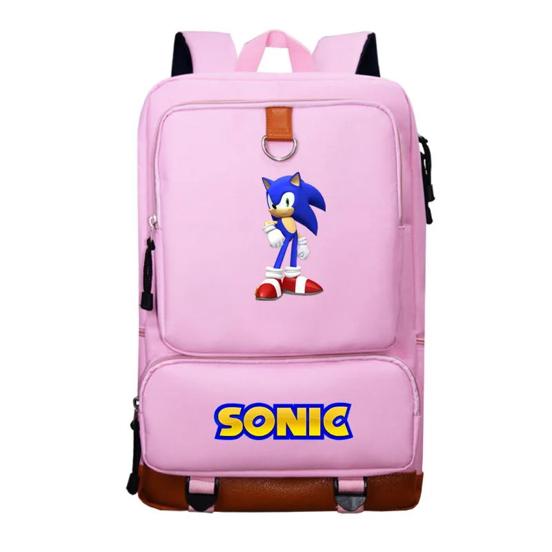 Аниме звуковой рюкзак с ежом косплей мультфильм плечи дорожные сумки для ноутбуков дети подростковый Школьный Сумки Рюкзак подарок - Цвет: Pink pattern 6