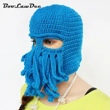 Boolawdee ручной работы крючком смешные шапочки борода Кепка унисекс обувь для мужчин и женщин Хэллоуин подарок на день рождения Универсальный Размер m091