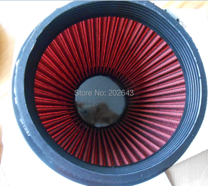 6'' car air filter with velocity stack adaptor 3''/3.5''/4''152mm universal for air intake turbo