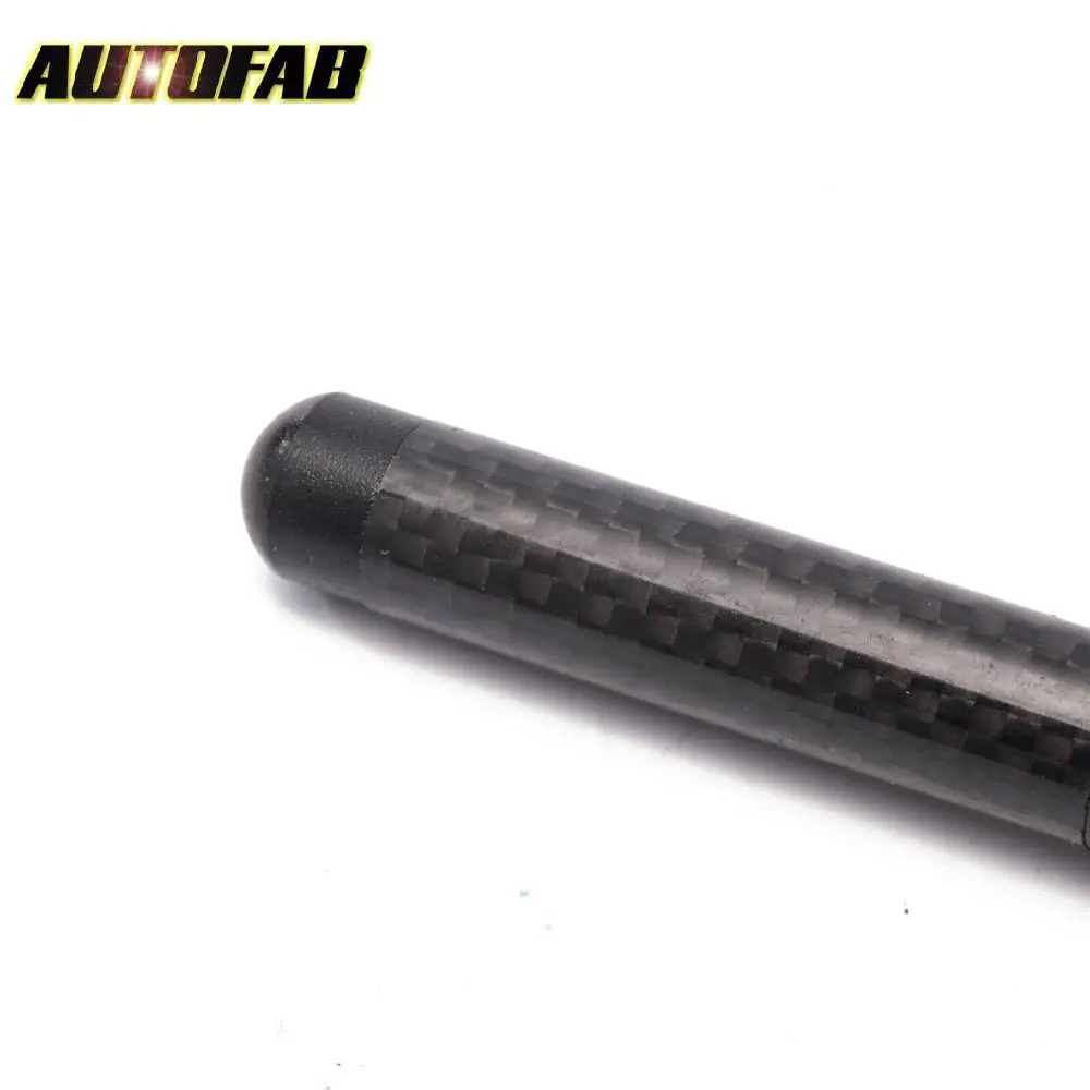 4.7/" Car Short Antenna Aerial Black Carbon Fiber Screw on Type For AM FM radio