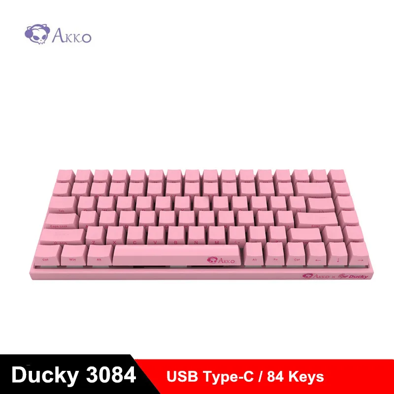 

AKKO Ducky 3084 Mechanical Keyboard Cherry MX Switch Compact 84 Keys Wired USB Type-C For Game Side Letter Carved Design