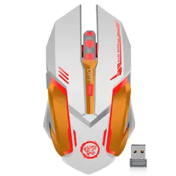 Перезаряжаемая Беспроводная игровая мышь 3200 dpi Регулируемая 7 цветов подсветка дыхательная геймерская мышь игровая мышь для ПК ноутбука