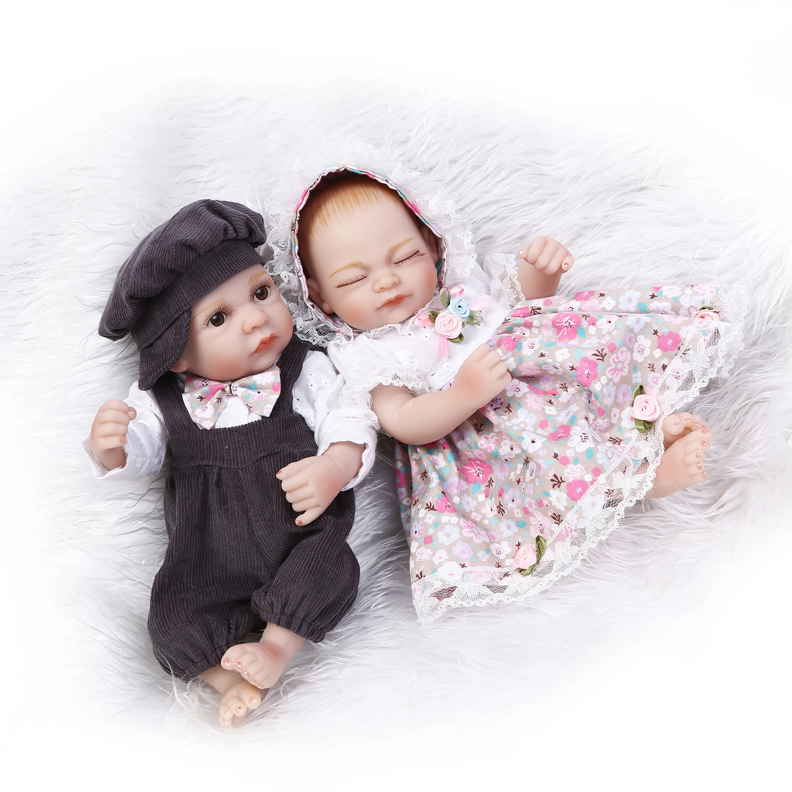 Wedding gift dolls cute couple twins doll reborn press lifelike