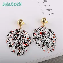 Oscila o Brinco Para As Mulheres Acrílico Liga de Zinco Folha Moda Brincos Aretes Pendientes brincos Linda Coreana De Mujer Femme