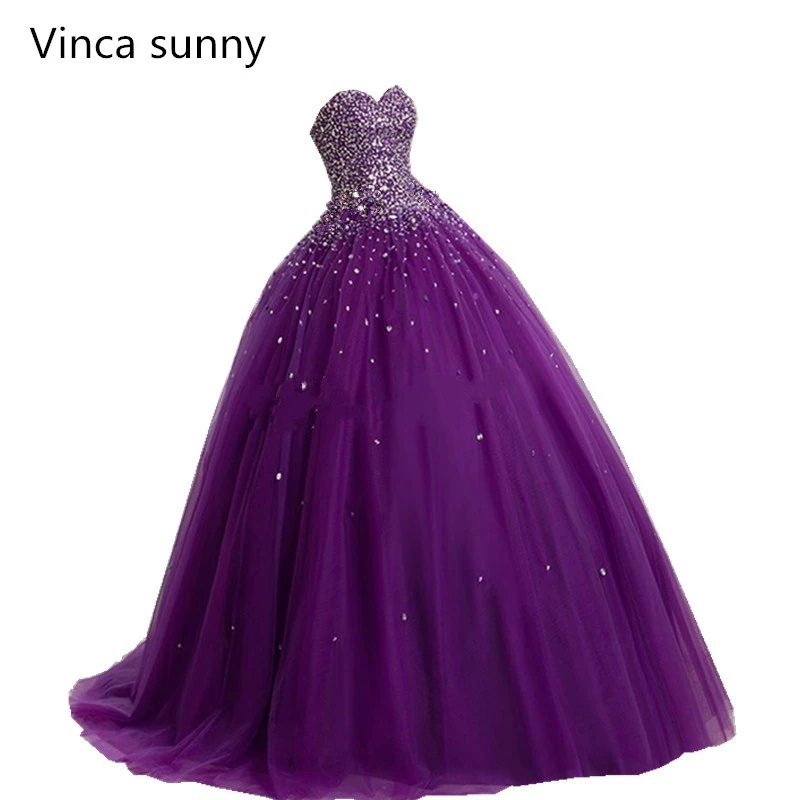 sweet 15 dresses purple