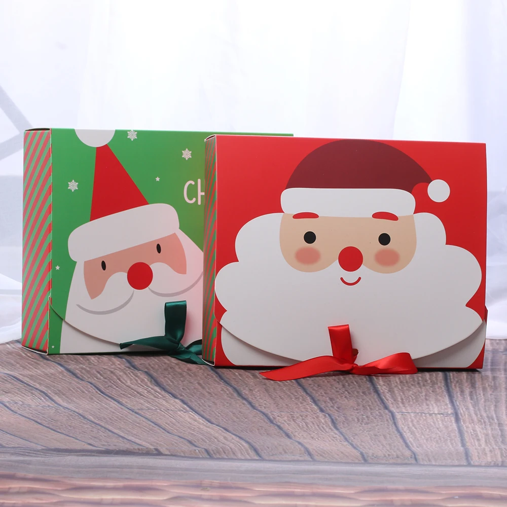 

1PC New Useful Christmas Eve Gift Box Favour Present Gifts Wrapping Bag Fashion Candy Boxes Party Paper Gift Box Santa Pouch