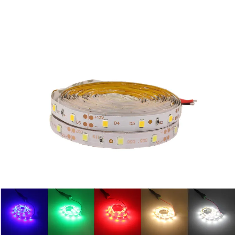 cheap 5m individually addressable rgb led strip neon light 2835 LED ribbon Flexible tape auto adapter 12v dc connectors for kitche