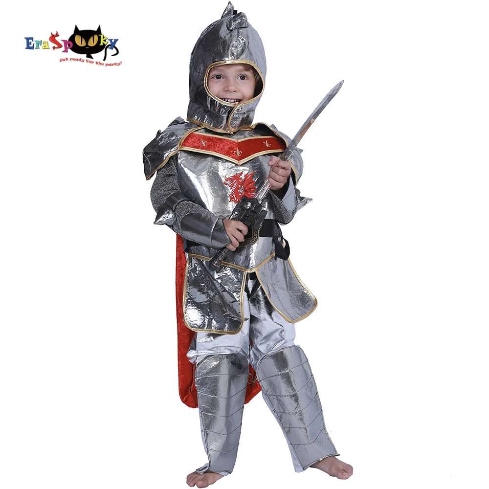 Eraspooky Хэллоуин вечерние дети Королевский воин рыцарь костюмы обувь для мальчиков солдат детей средневековый Римский косплэй карнавал