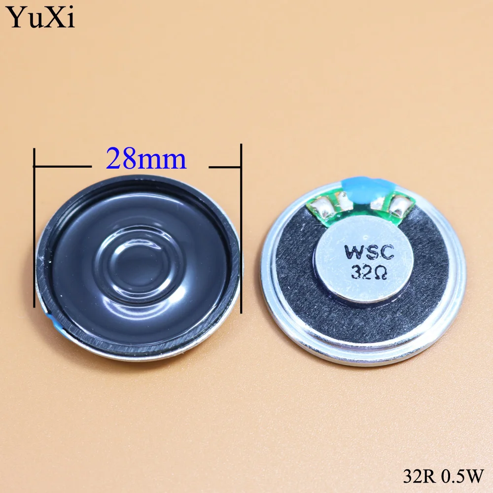 YuXi ультратонкий динамик 32 Ом 0,5 Вт 0,5 Вт 32Р Диаметр динамика 28 мм 2,8 см толщина 4,7 мм
