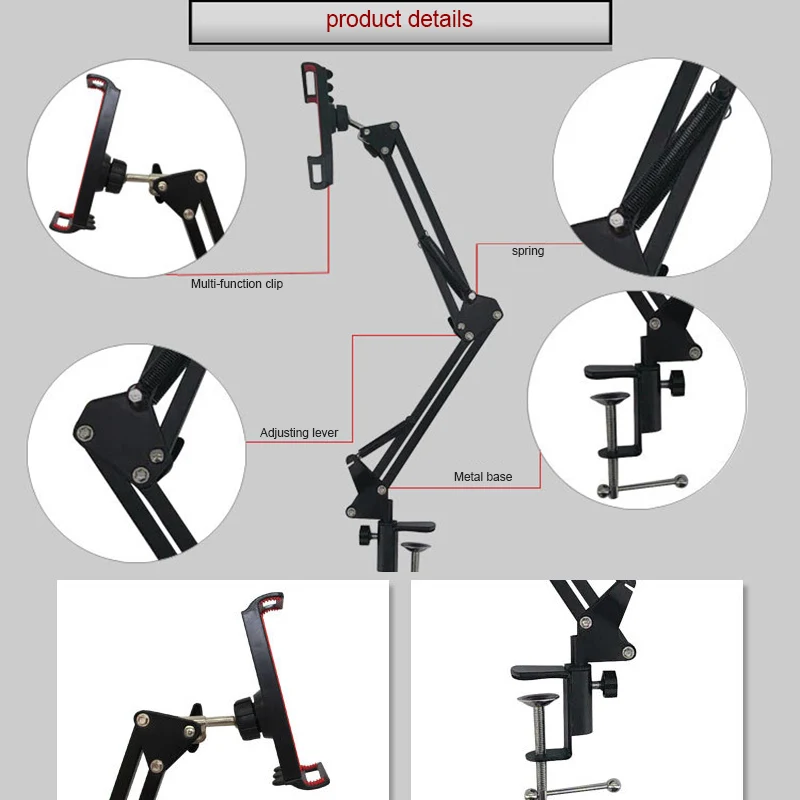 Универсальный телефон планшет стенд кронштейн регулируемый монтажный зажим для iPhone samsung GDeals
