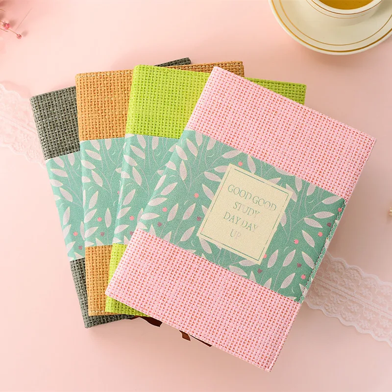

Cheng Jia Floral Cute Notebook Handmade Straw Diary Journal Planner Notepad Travel Gift Stationery School Office Paper Notes A5