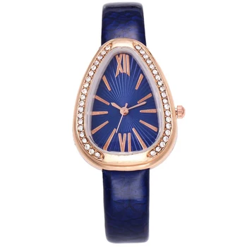 

New Fashion Ladies Leather Crystal Rhinestone Watches Women Beauty Dress Quartz Wristwatch Hours Reloj Mujer zegarek damski Saat