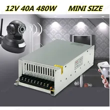 Высокое качество 12 V 40A 480 W Переключатель Импульсный источник питания 110-220 V для камеры видеонаблюдения для системы безопасности