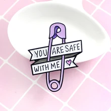 Broche de amor con forma de corazón para mujer, broche esmaltado, para mochila vaquera, insignia feminista, regalo para pareja