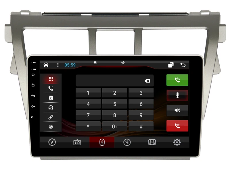Discount Elanmey android 8.1 car radio for toyota Vios 2007-2013 car accessories DSP device Gps Navi multimedia bluetooth camera headunit 4