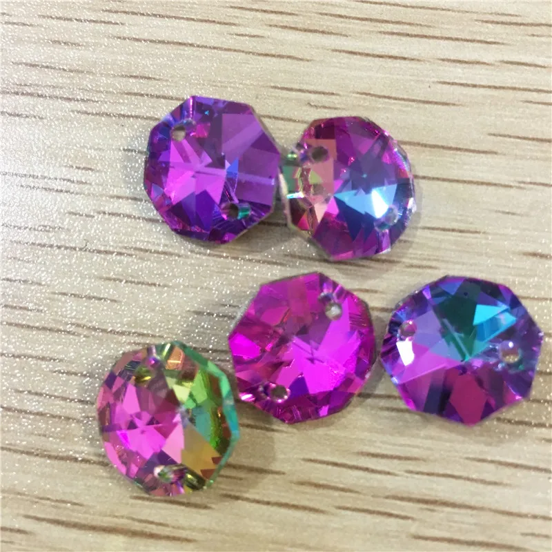 

Hot Sales 50pcs 14mm Crystal Glass Prisms Octagonal Beads Lamp Glass Chandelier Parts for Pendant Decoration