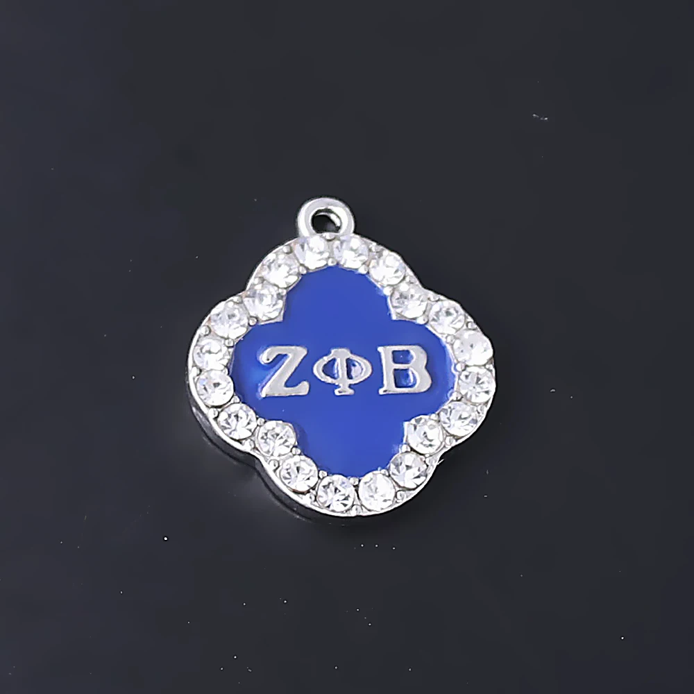 Популярный металлический кулон с синей эмалью ZETA PHI BETA греческий алфавит для