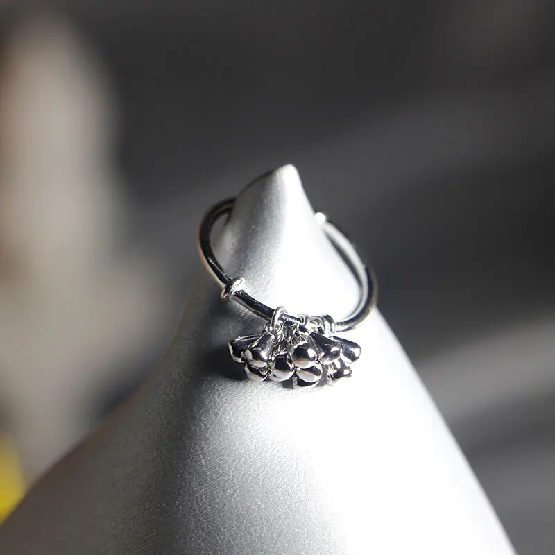 

Elegant Quality 925 Rings Adjustable Vintage Personality Simple Fresh Tassel Ring 925 Sterling Silver Ring for Women