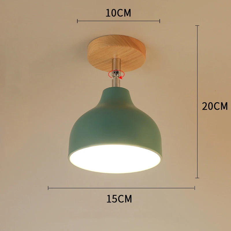 Современные светодиодные потолочные светильники для гостиной спальни скандинавские светодиодные потолочные лампы деревянные лампы для коридора прикроватный Бар Кухня E27 - Цвет корпуса: 24 no bulb
