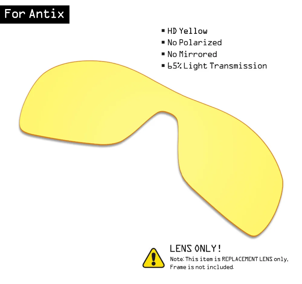 Солнцезащитные очки SmartVLT Сменные линзы для Oakley Antix-HD желтые | Аксессуары одежды