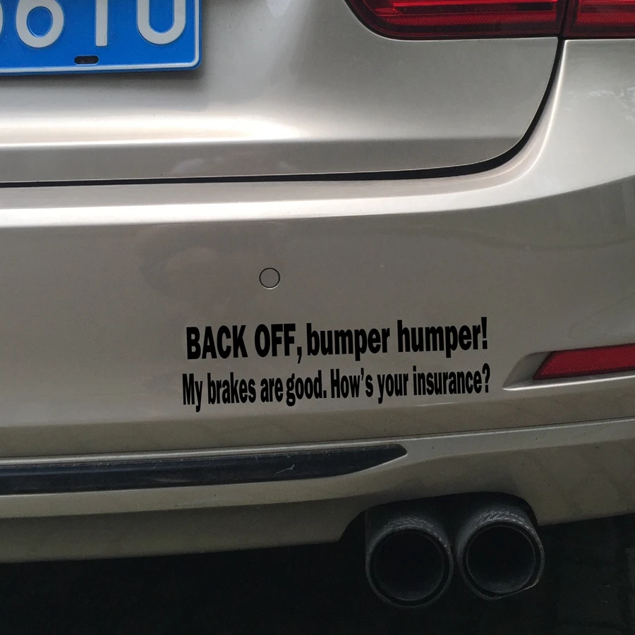 BACK OFF BUMPER HUMPER Tailgate Funny Car Truck Window Vinyl Decal Stickerin Car Stickers from