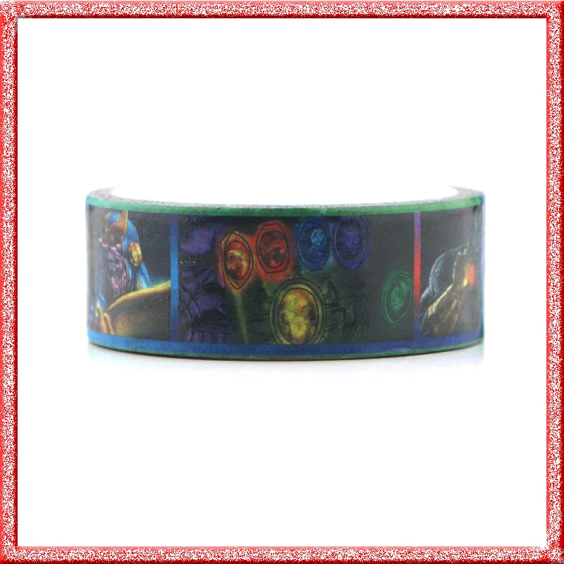 

Thanos character punk DIY gift book Masking washi paper tape Decorative ribbon Adhesive Scrapbooking Sticker carft supply E0653