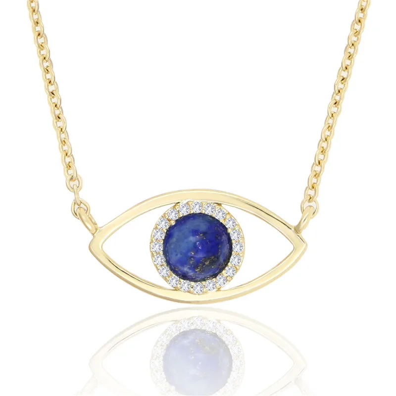 

green copper evil eyes cubic zirconia necklaces for women popular ladies jewelry choker collares moda 2019 trendy koyle