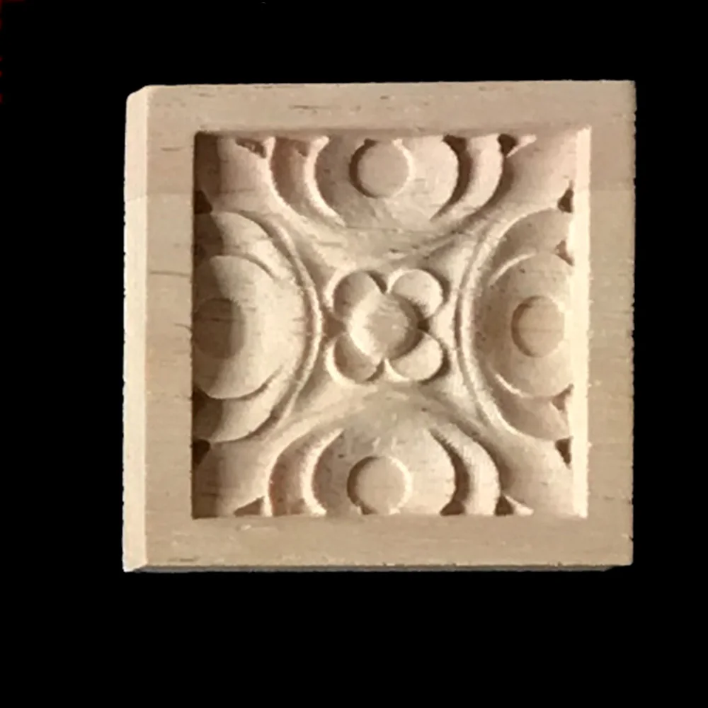 Wood Stick Flowers Carved Furniture Decorative Applique Ornaments Crafts Window Favourite Home Decoration Accessories | Дом и сад