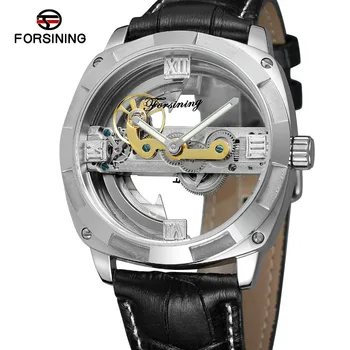 

Luxury Professional Watch Manufacturer Man Transparent See- through Case Back Genuine Leather Mechanical Automatic Mens Watches