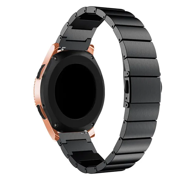 Сменный ремешок для часов из нержавеющей стали для samsung Galaxy Watch 42 мм SM-R810, ремешок для умных часов, браслет из 316 стали - Цвет ремешка: Черный
