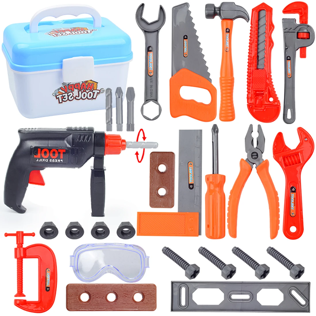 

27Pcs Children Repair Tools Suitcase Tools Toy Sets Pretend Play Early Development EducationToys for Boy Kids Children