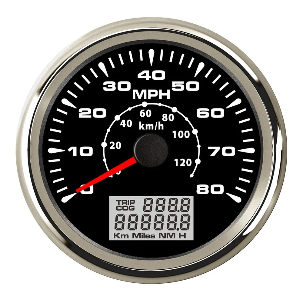

Digital Car Boat GPS Speedometer 120Km\h 80 MPH GPS Speed Gauge fit Motocycle Auto Marine Yacht with GPS Speed Sensor