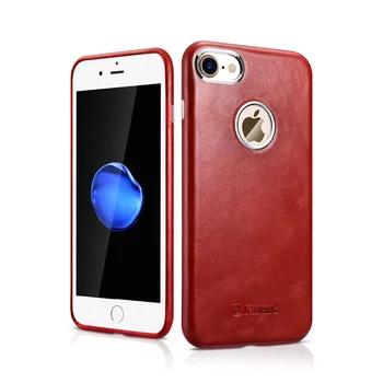 

Business ICARER Transformer Retro Genuine Real Leather Hollow Logo Full Cover Back Case For iPhone 7